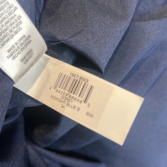 NWT Dress the Population Corey Chiffon Fit & Flare Cocktail Dress in Navy Size M - Picture 9 of 9